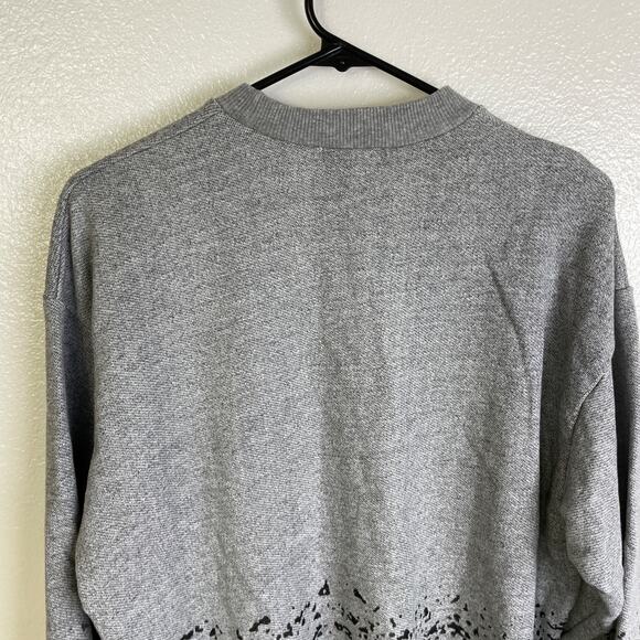 Revolve John Elliott Sweatshirt Mens Size 2 Gray Burnout Mock Neck Destroyed - Picture 7 of 9